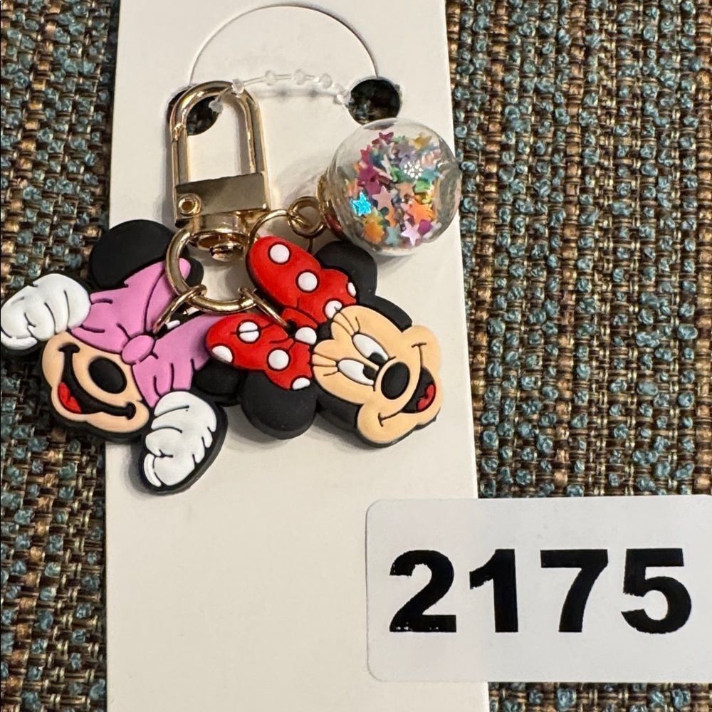 2175 Minnie Mouse Zipper‎ Pull & Bag Charm